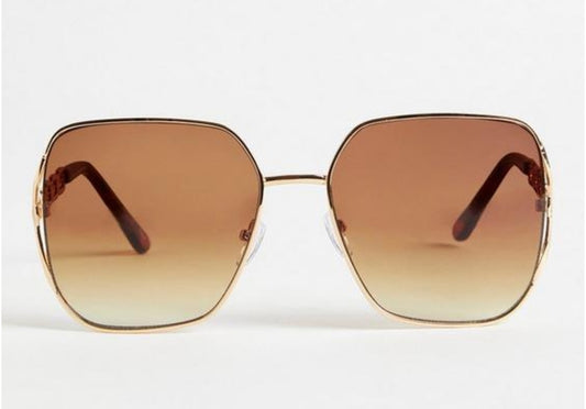 Square Side Vent Smoke Lens Sunglasses